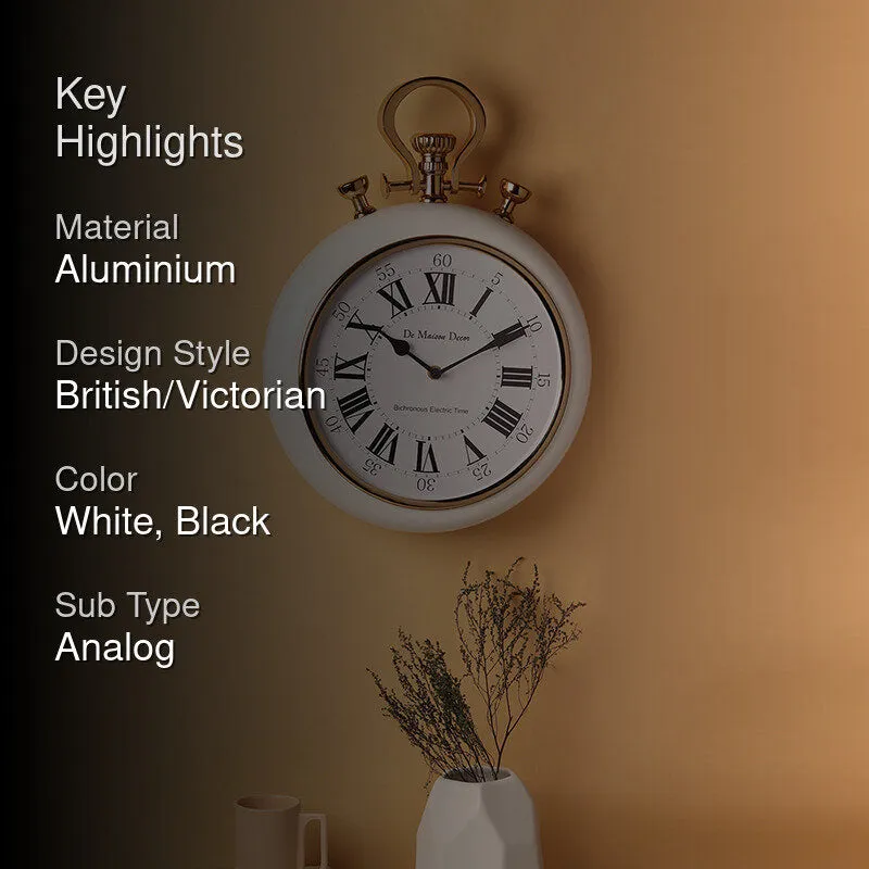 Ancient Poe Wall Clock - White media 2