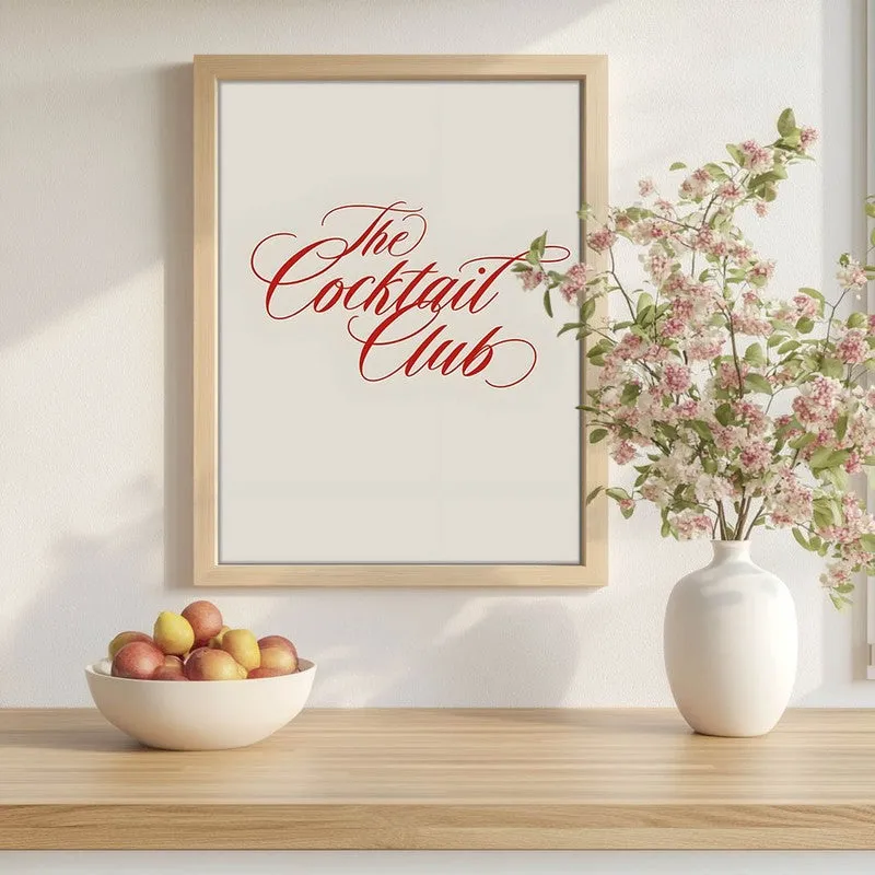 Sip Script Archival Canvas Wall Art - Brown media 1