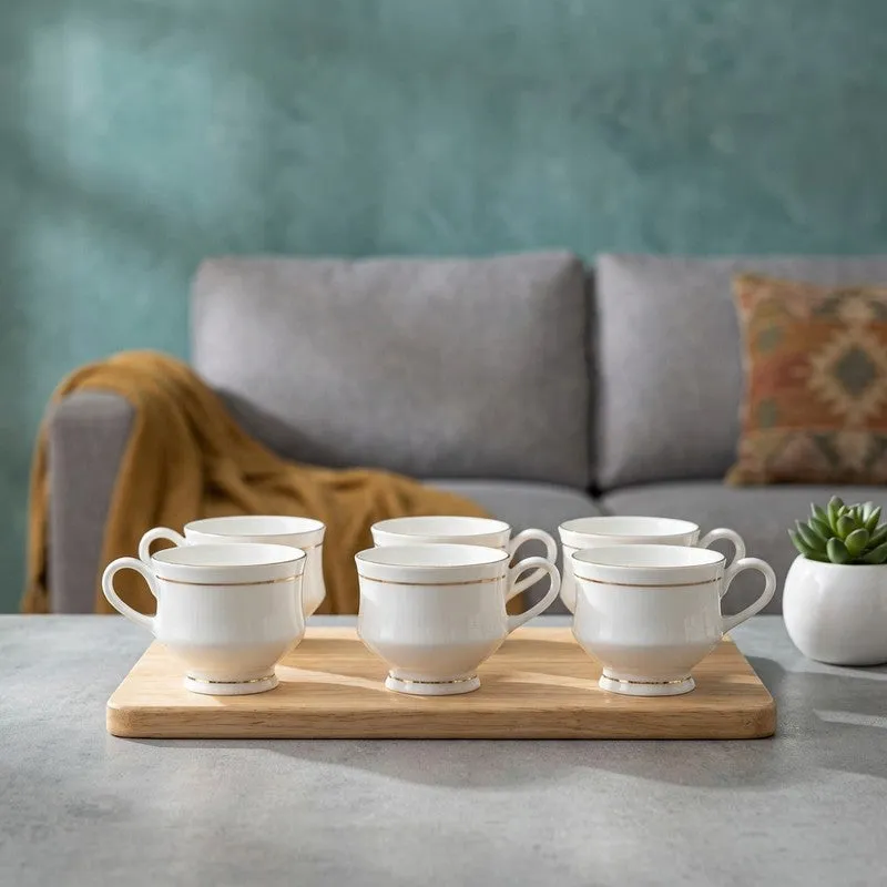 Bone Bone China Tea Cup (150 mL Each) - Set Of Six media 1