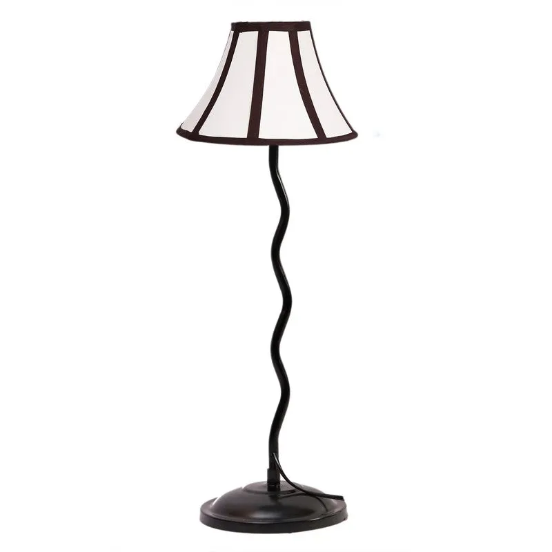 Amberal Cotton Table Lamp With Iron Base - White media 4