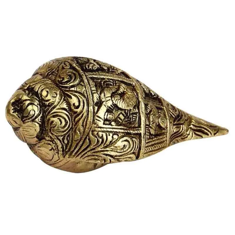 Engraved Brass Shankh media 3
