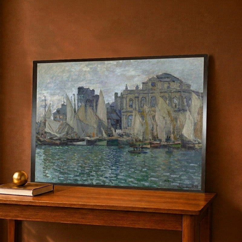 Monet Claude the Museum at Le Havre Canvas Wall Painting - 12 x 9 Inches