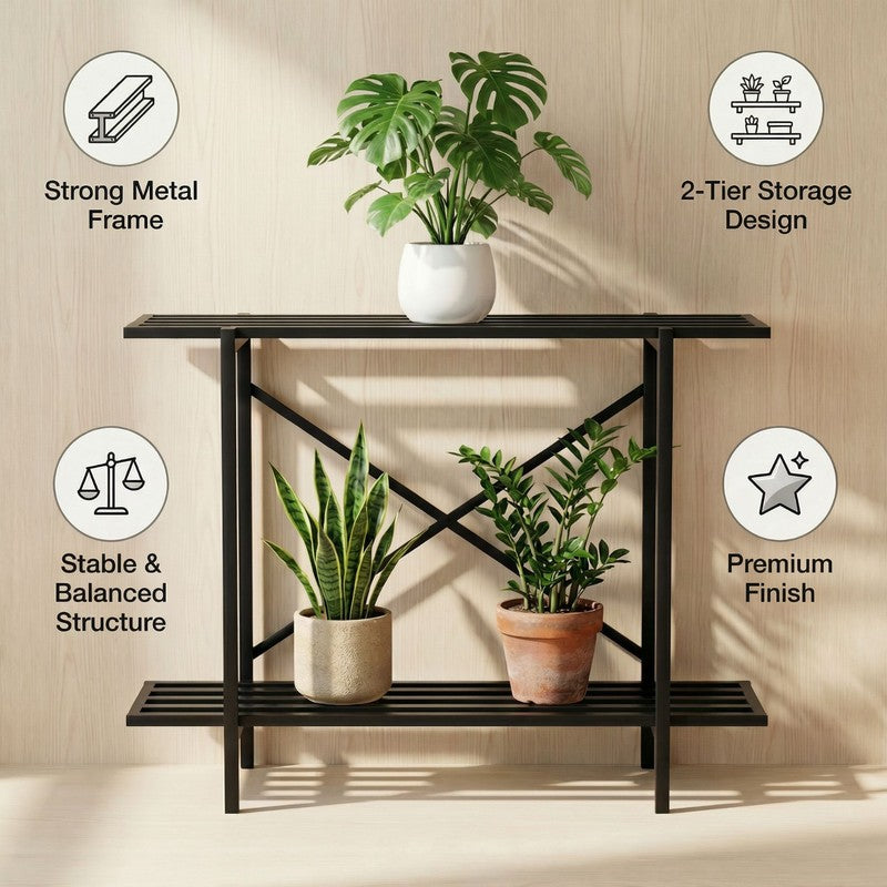 Verdex Metal Planter Stand - Black media 5
