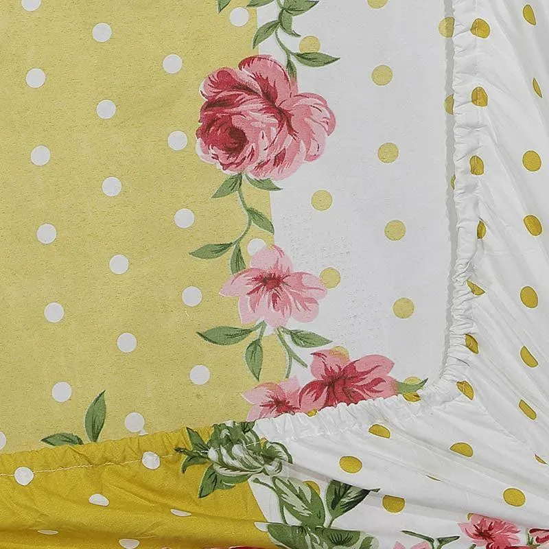 Citrine Floral Bedsheet - 150 GSM media 5
