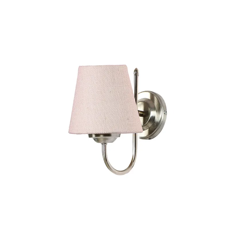 Altura Conical Fabric & Metal Wall Lamp - Beige & Gold media 4
