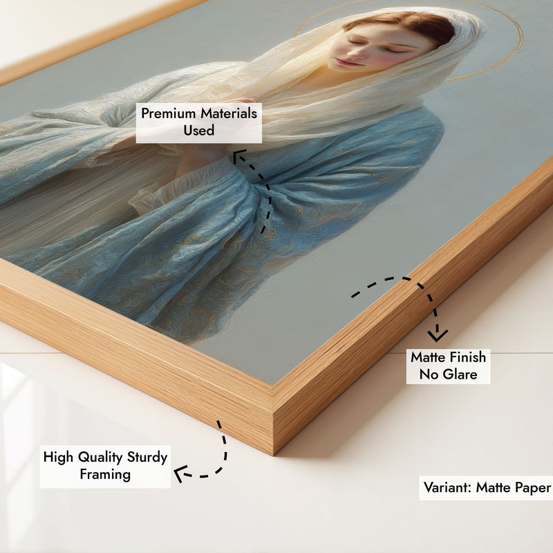 Faith & Grace Archival Paper Wall Painting With Brown Frame media 6