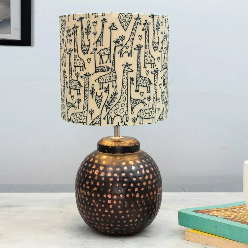 Gola Wilda Fabric Table Lamp - Yellow,Copper media 3