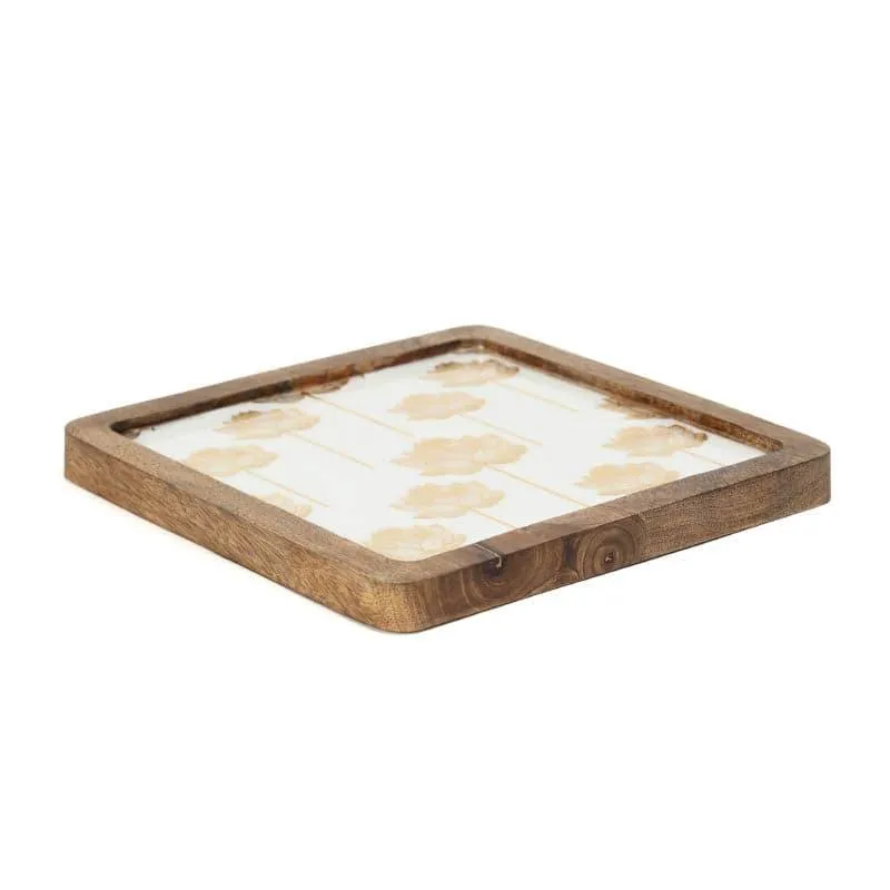 Jeannine Square Wood Platter media 3