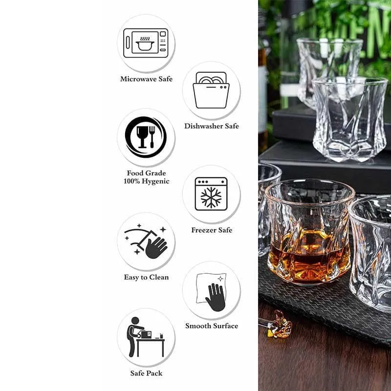 Surreal Old Fashioned Glasses (280 ml ) - Set of Six media 6