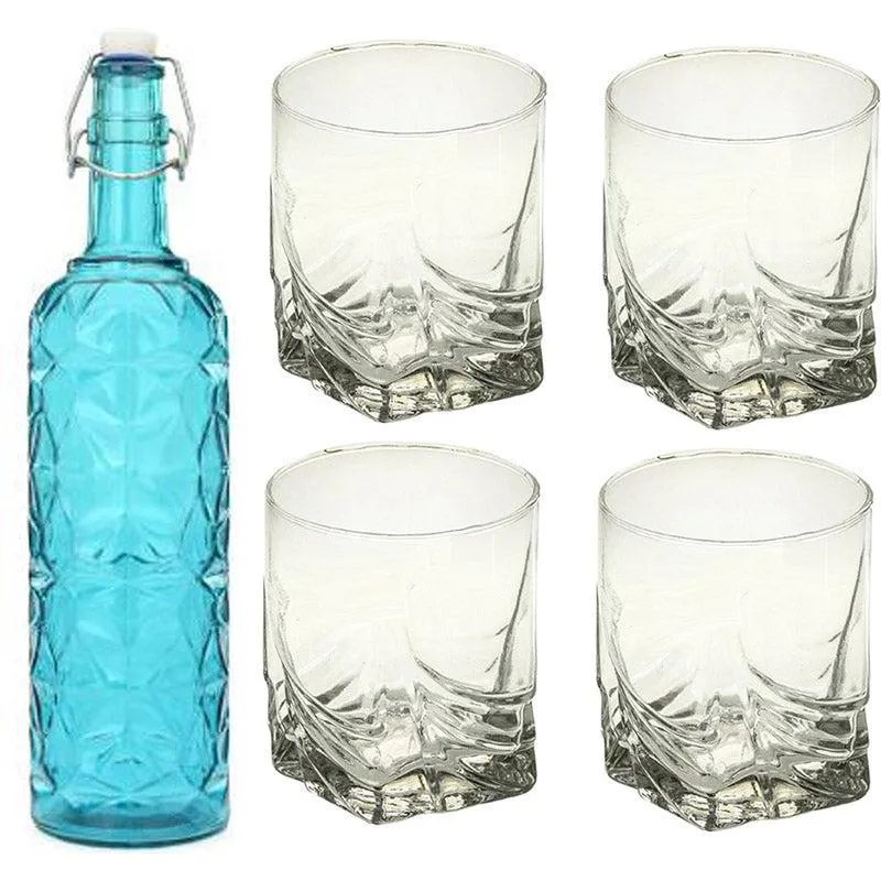 Easton 1000 mL Water Bottle With 250 mL Glasses - Five Piece Set media 1