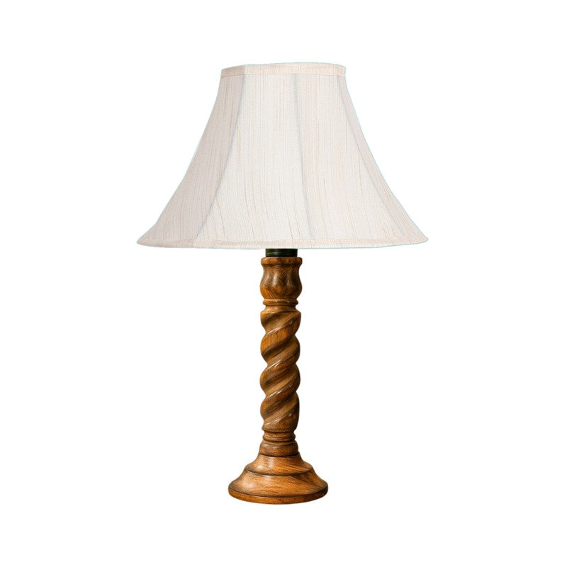 Elvane Zerin Wooden Table Lamp - OffWhite media 5