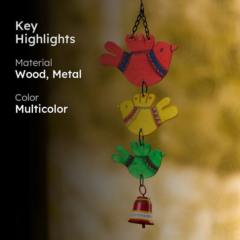 Chidiya Chill Handpainted Wind Chime media 2