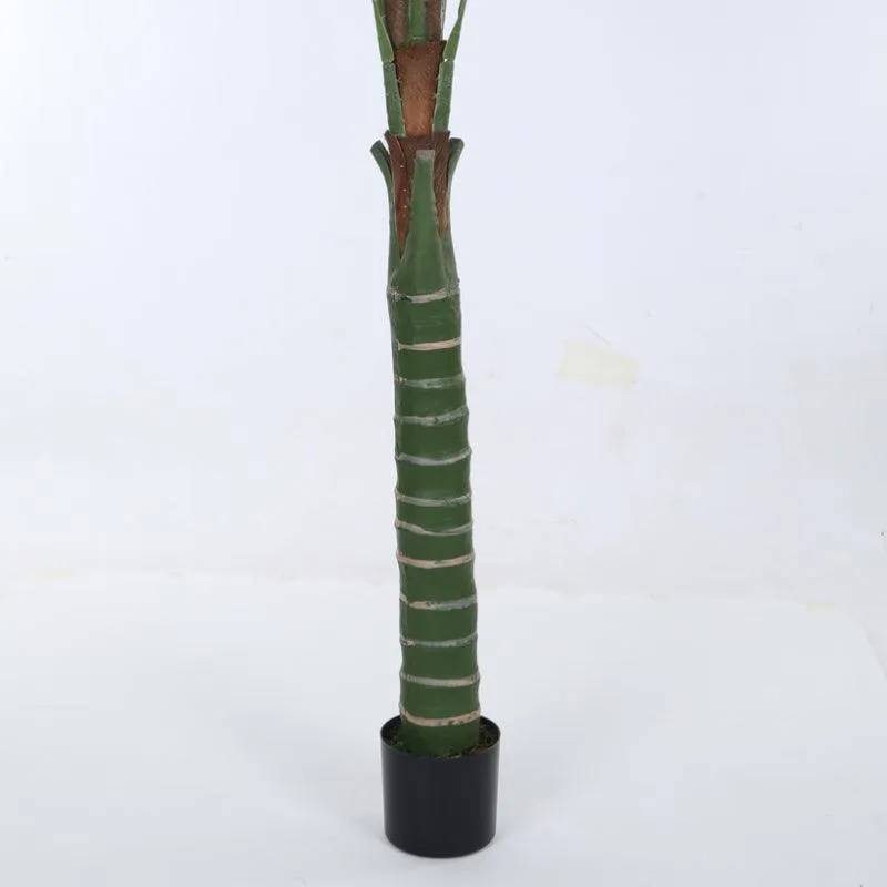 Faux Tall Feather Palm Plant With Black Plastic Pot - 6.56 ft media 8