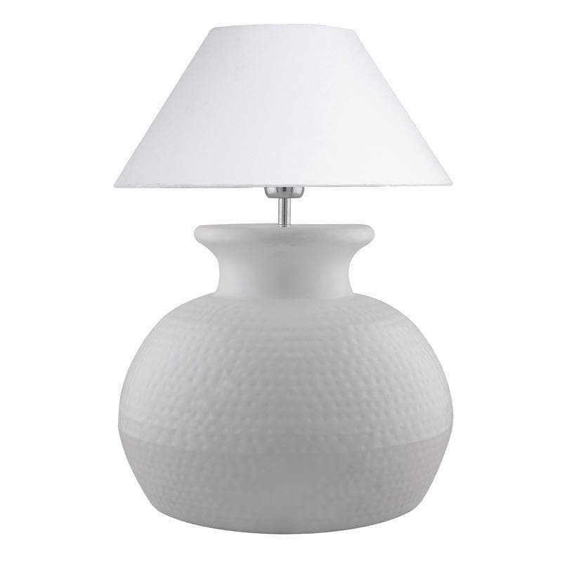 Gleam Quest Ceramic Table Lamp - White media 4