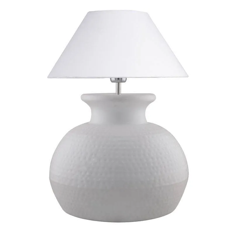 Gleam Quest Ceramic Table Lamp - White media 4