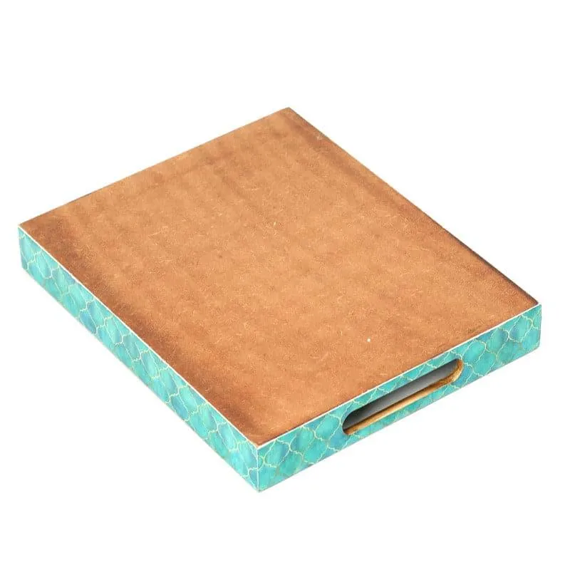 Teal Drip Serving Tray - Set Of Three media 4