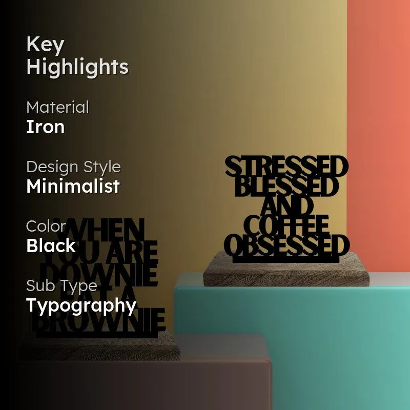 Caffeinated Comfort Typography Showpiece - Set Of Two media 2