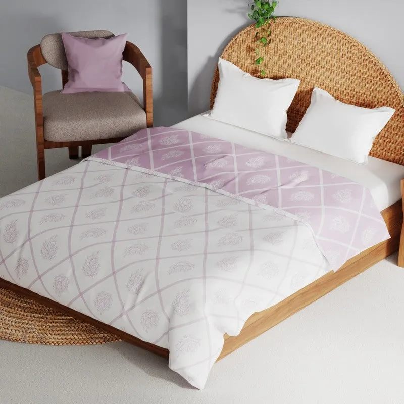 Pryven Cotton Dohar - Pink,White media 1