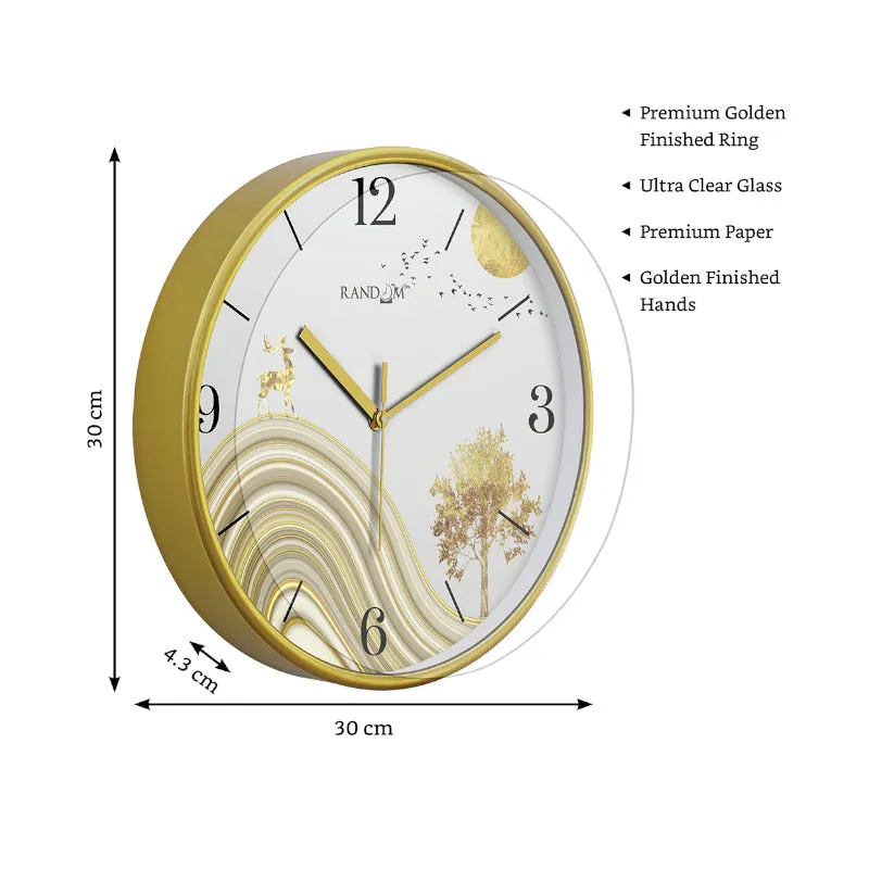 Golden Mirage Wall Clock media 6