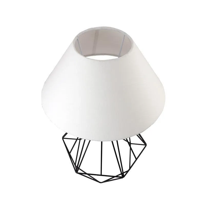 Diamond Dust Fabric Table Lamp - White,Black media 4