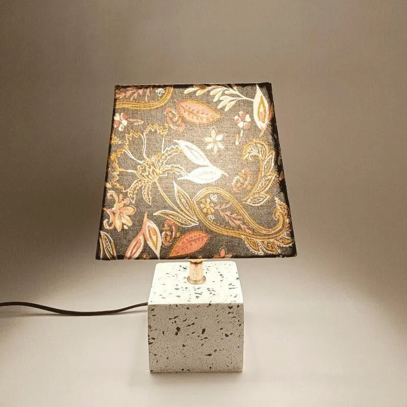 European Paisley Terrazzo Hand Crafted Fabric Table Lamp - Multicolor media 3