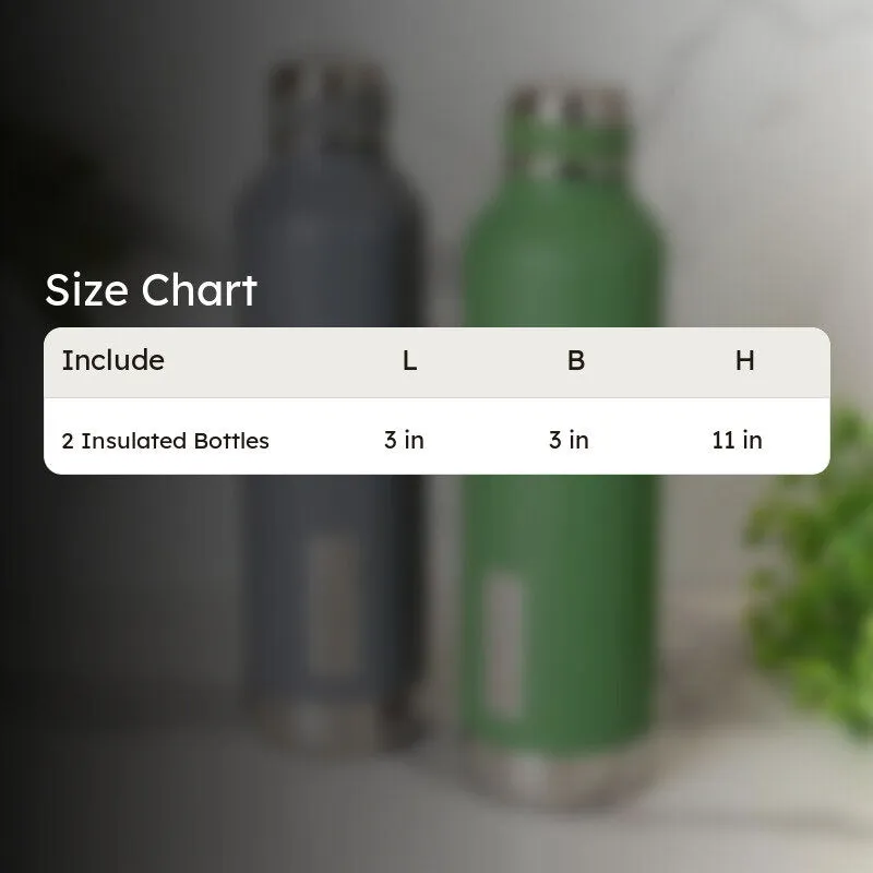 Bristo Sip Hot & Cold Thermos Water Bottle (Grey & Green, 750 mL Each) - Set Of Two media 4