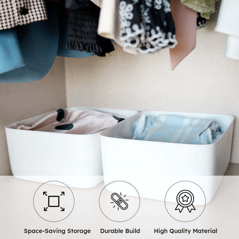 Bruda Polypropylene Storage Basket - Set Of Two media 6