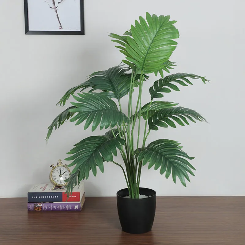 Leafire Artificial Palm With Black Plastic Pot - 2.5 Feet media 3