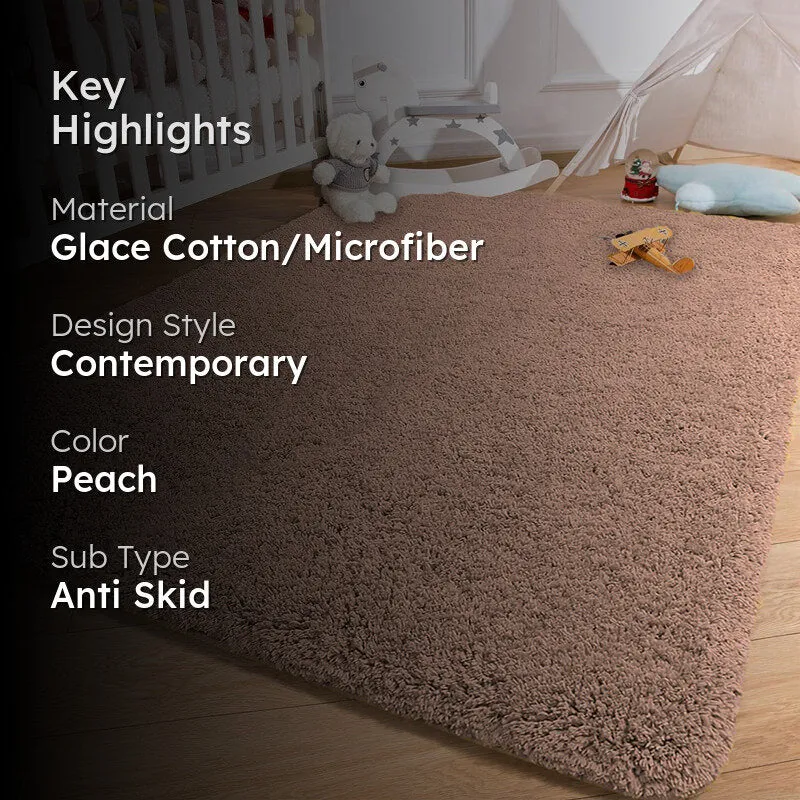 Vegas Luxe Micro Fiber Area Rug - Peach media 2