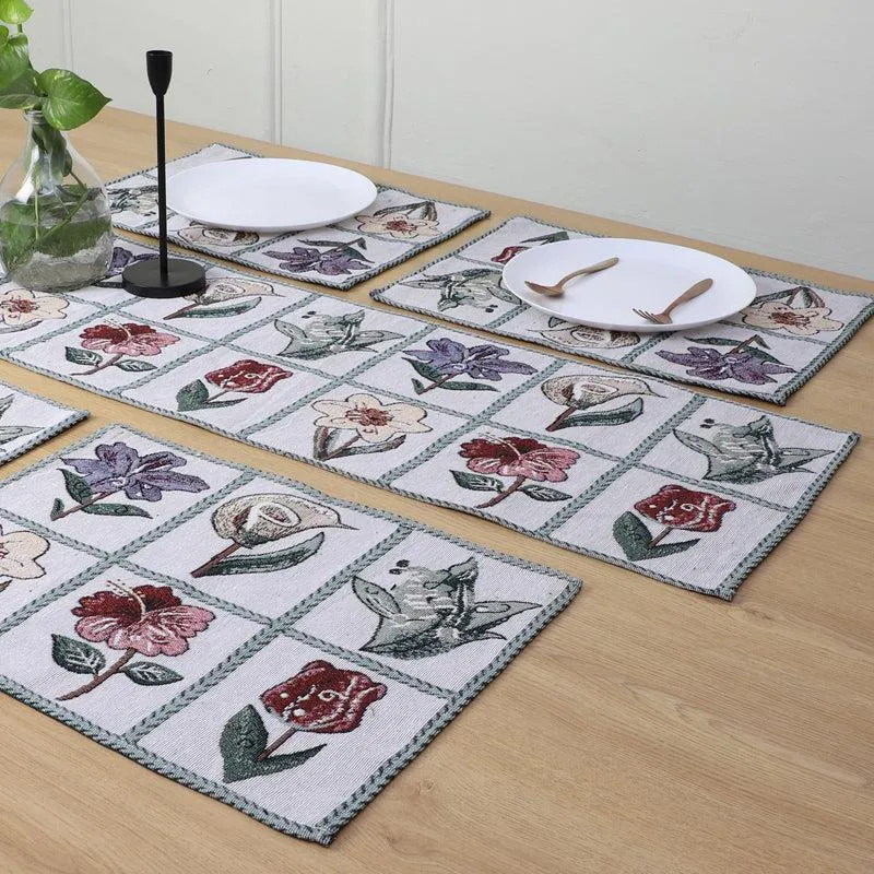 Flower Flo Table Runner & Placemat - Seven Piece Set media 1