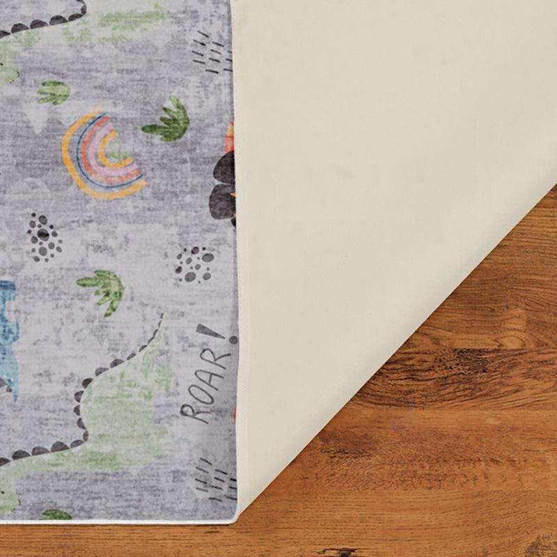 Twinkle Tumble Kids Polyester Anti-Skid Carpet - Grey & Blue media 6