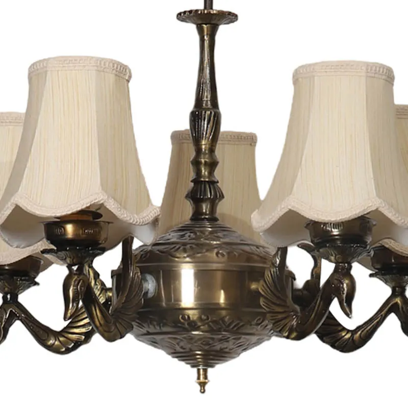 Vibha Conical Golden Antique Ceiling Lamp media 3