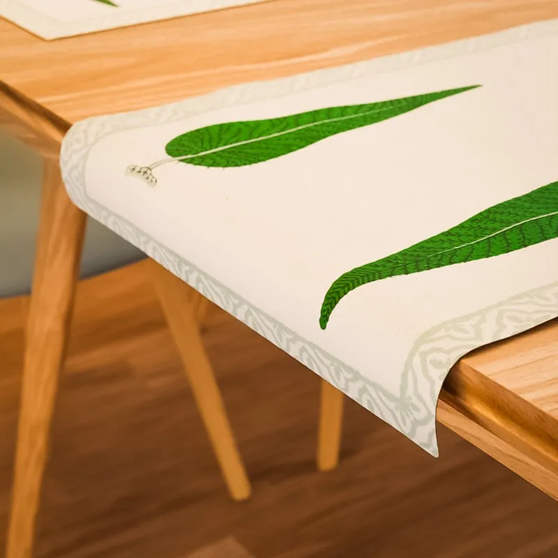 Tropical Leaf Cotton Table Linen Set (Green) - Seven Piece Set media 7