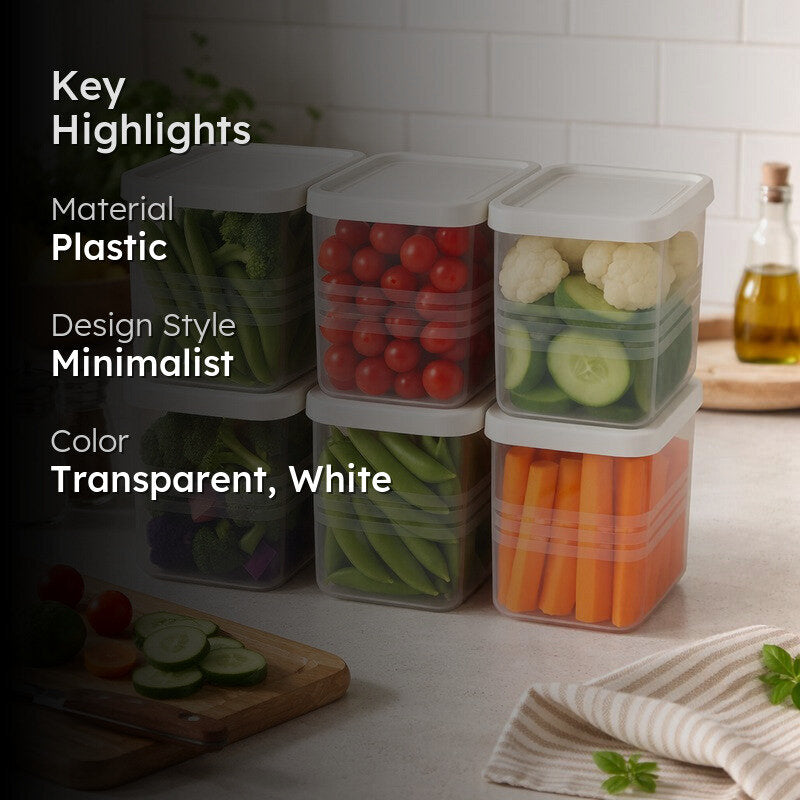 Plastic Containers with Lid (250 mL Each) - Set Of Six media 2