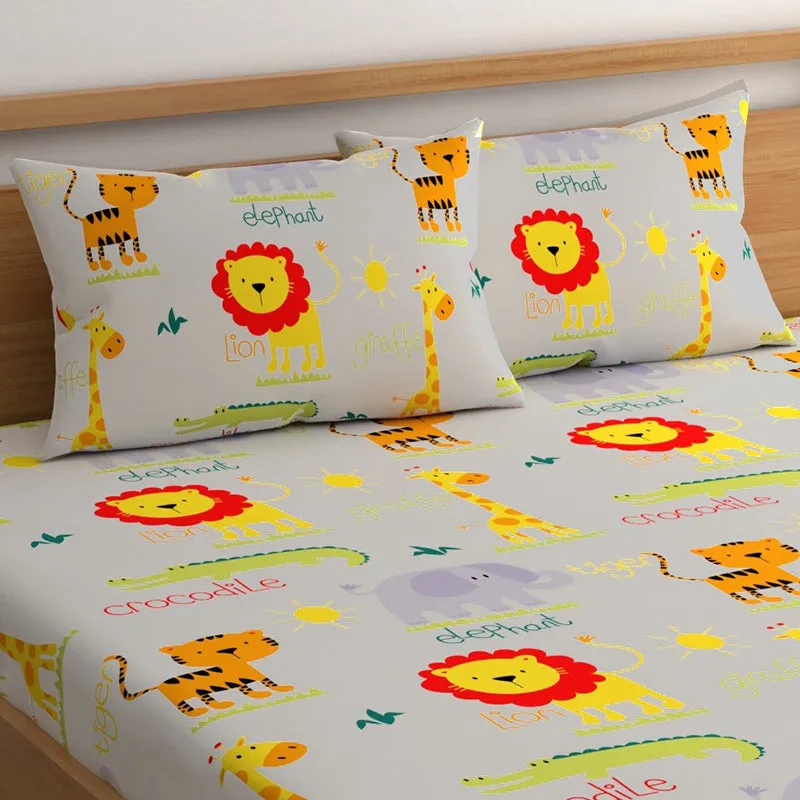 King Of Jungle Kids Microfiber Microfiber Bedsheet - 150 GSM media 4