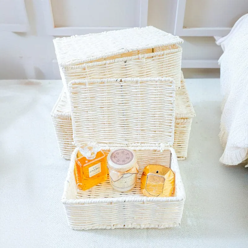 Lona Jute Organiser (Metal, Jute) Basket - Set Of Three media 3