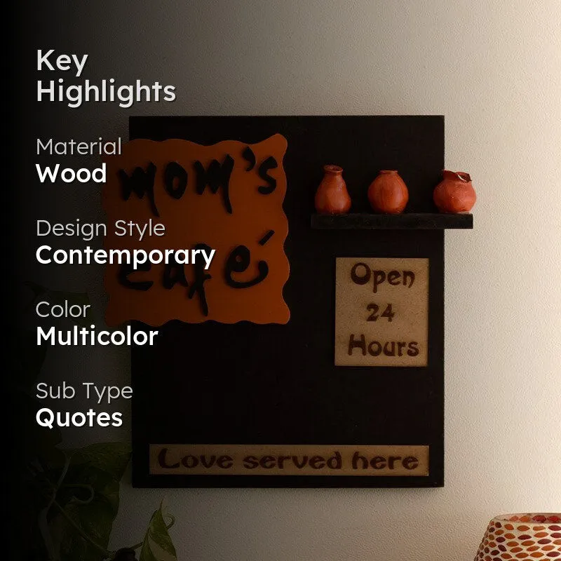Mom's Cafe Wooden Wall Accent media 2