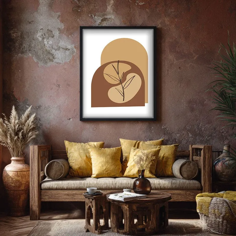 Canyon Leaf Canvas Wall Painting With Black Frame media 7