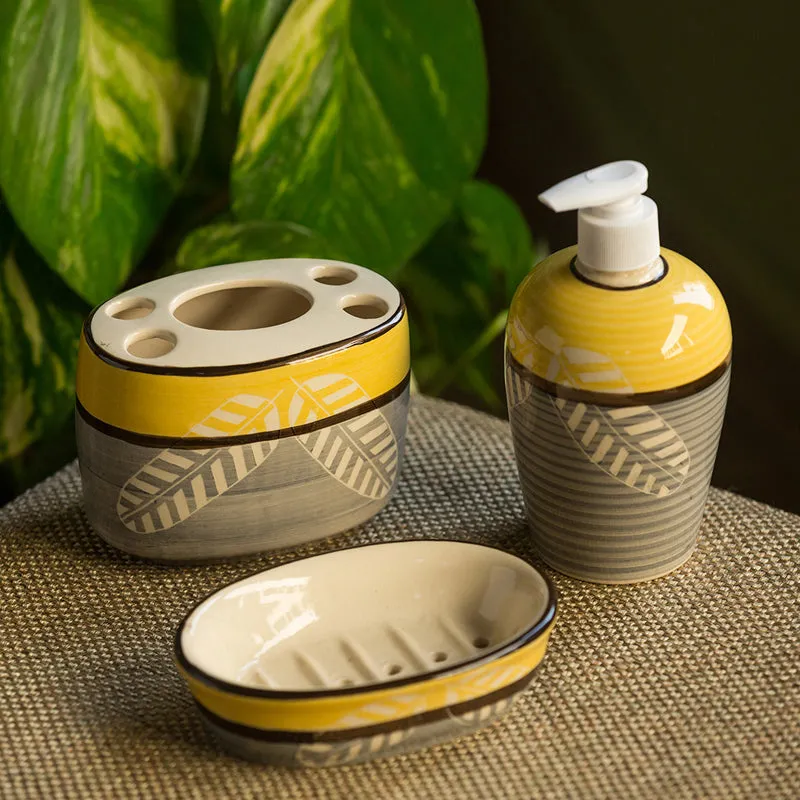 Lexa Handpainted Bathroom Set media 1