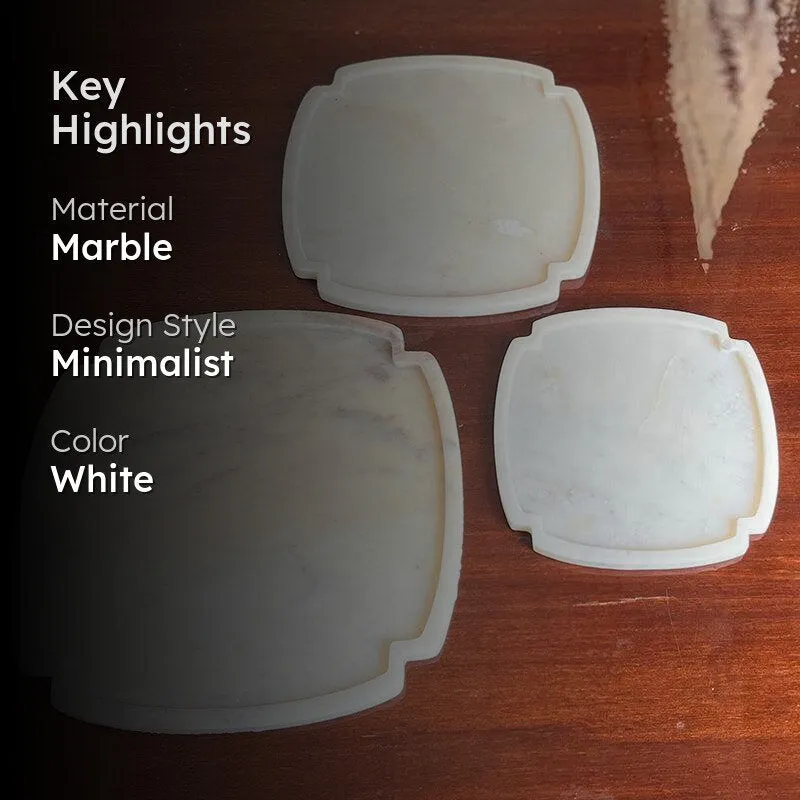 Ivory Cross Marble Platter - Set of Three media 2