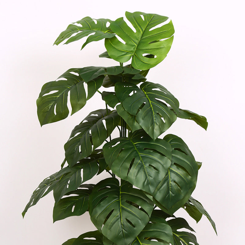 Monever Artificial Monstera With Black Plastic Pot - 4 Feet media 4