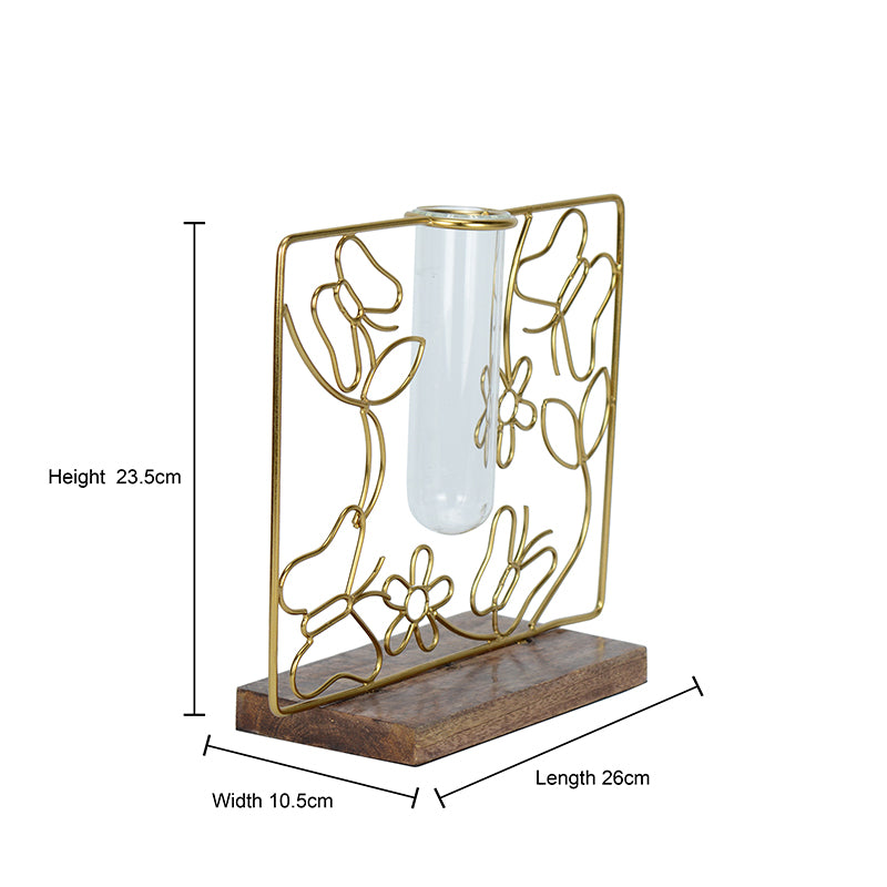 Floro Bask Test Tube Planter - Golden image 5
