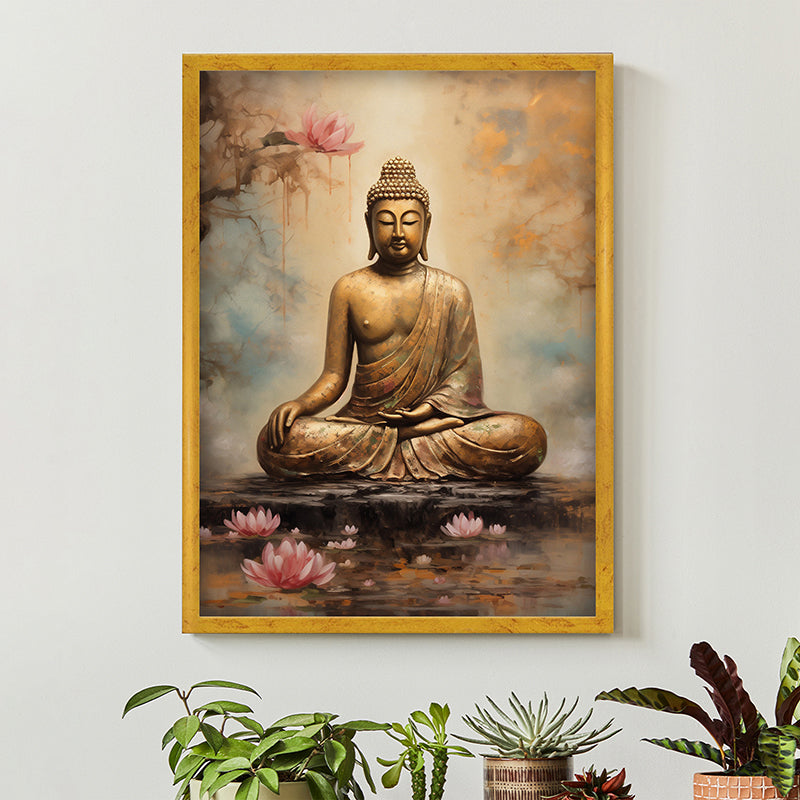 Buddha Meditation Wall Painting