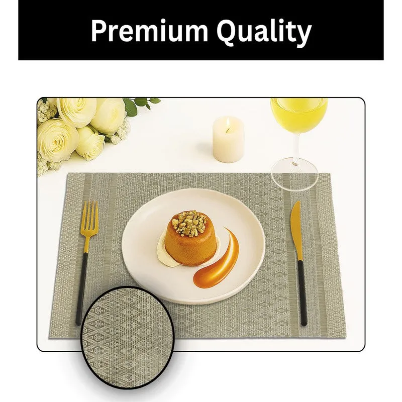 Amara Golden Rectangle PVC Table Mats - Set Of Four media 3