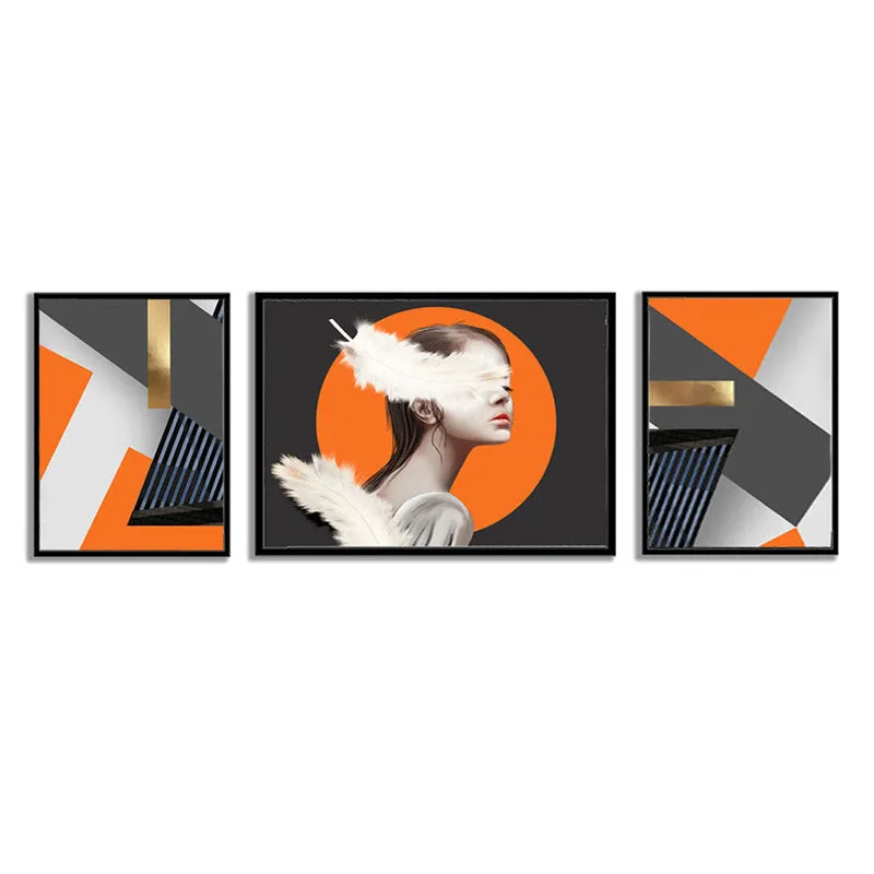 Chyna Cotton Canvas Wall Art - Set Of Three media 3