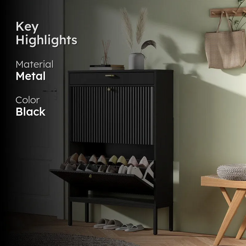 Orbit Metal Shoe Rack - Black media 2