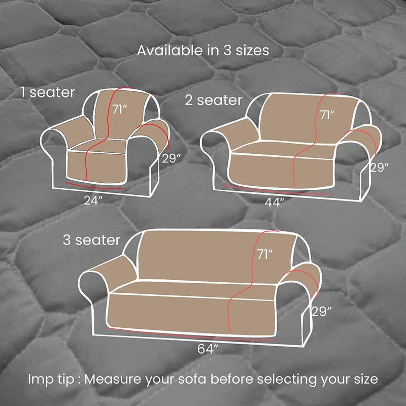 Urban Space Grey Textured Sofa Cover media 7