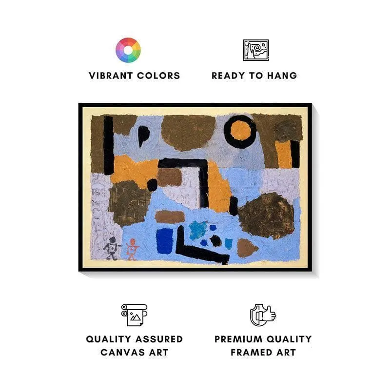 With The Two Lost Ones Canvas Painting By Paul Klee - Black Frame media 4