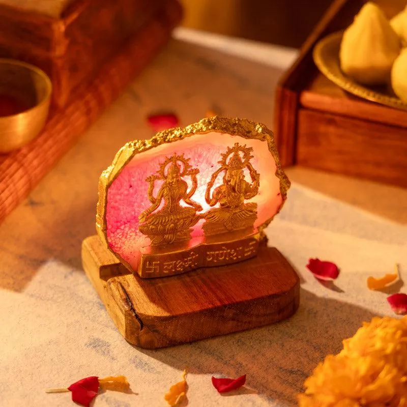 Divine Laxmi Ganesha Agate Festive Gift Box - Purple media 3