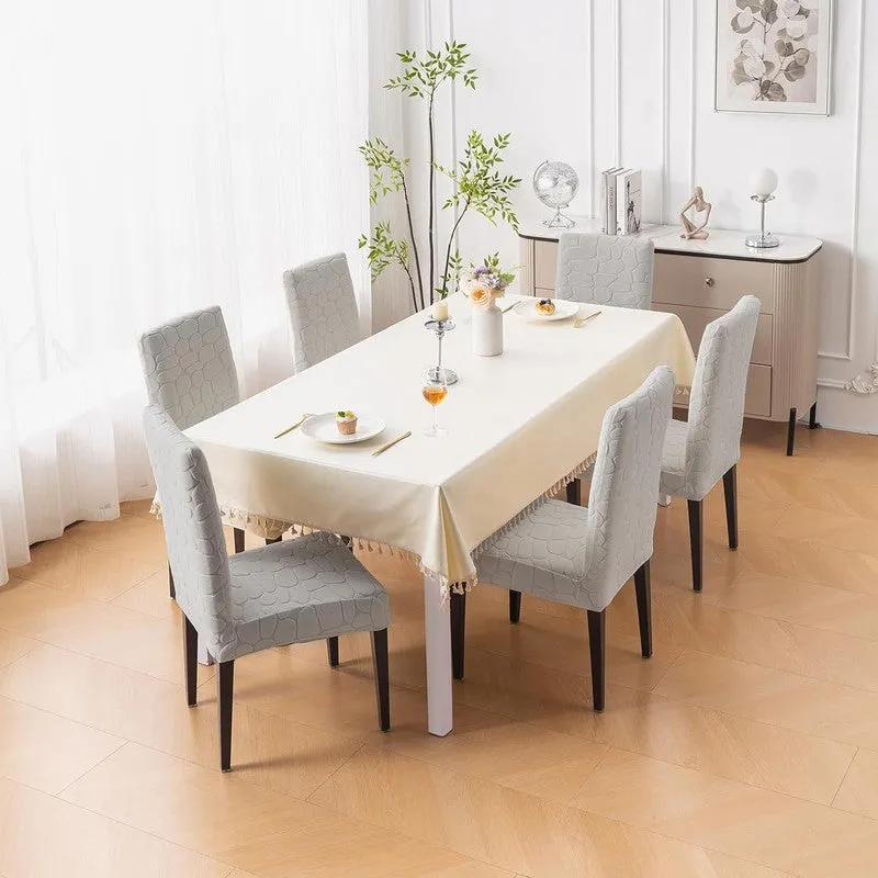 Elvra Classic Chair Cover(Grey) - Set Of Six media 3
